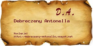 Debreczeny Antonella névjegykártya